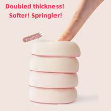 5 piezas/set de maquilladores - Esponjas de maquillaje suaves para uso húmedo y seco, con una fuerte capacidad de liberación de polvo, material suave y cómodo, para una aplicación de Maquillaje impecable, adecuado para líquido, crema y polvos, esponjas de cosméticos de varios colores 5 unidades/Set