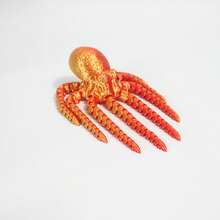 1 pulpo gigante de 41 cm/16,14 pulgadas, monstruo del océano, pulpo enorme, pulpo colorido, pulpo negro y dorado, regalo de fiesta de decoración navideña, regalo de cumpleaños, decoración artística divertida impresa en 3D, decoración del hogar, decoración del automóvil, decoración del jardín, regalo de San Valentín