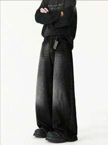 Teens/Young Boys' Loose Fit Cargo Pocket Wide Leg Casual Jeans