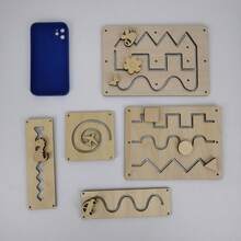 Busy Board Montessori Toy Semi-Finished Accessories, DIY Memory Walking Board, Early Childhood Intelligence Development And Action Habit Training - Wood Color - View 6