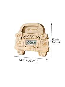 1 Peça Carteira de Carro de Casamento, Carteira de Presente de Casamento, Artesanato de Madeira, Carteira de Casamento de Madeira, Carteira de Carro, Porta-Dinheiro para Sr. e Sra., Cartões de Parabéns Engraçados para Casamento, Cartões de Felicitações para Recém-Casados, Cartão de Presente de Casamento