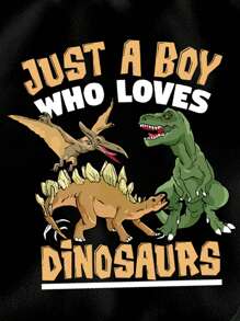 幼儿恐龙图案保暖连帽衫