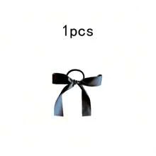 Set de 6 accesorios para el cabello multifuncionales con cintas de satén blanco, lazos, scrunchies - Nuevos estilo coreano elegante y sencillo para sujetar coletas, decoraciones para el cabello para mujeres y niñas, accesorios casuales, regalos y props para fotografía, bandas elásticas para el cabello