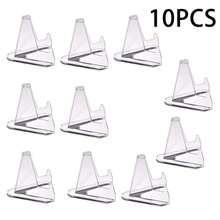 10PCS纪念币架，硬币底座，硬币柜台展示架，徽章，小雕像，奖牌栏，展示架透明硬币展示架迷你支架展示架徽章展示架布置小型展示架用于收集古钱币 - 彩色 - 查看 15