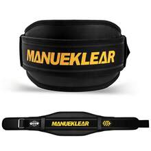 MANUEKLEAR Men'S And Women'S Weightlifting Belt, Portable Fitness Belt, Weightlifting Belt, Waist Support Belt, Waist Protection Belt, Suitable For Squats, Deadlifts, Cross Training, Strength Training Special Protection Belt - 黑色 - 查看 2