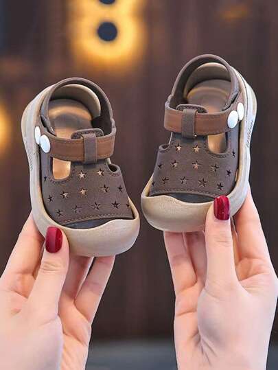 Summer New Kids Closed Toe Sandals, Boys/Girls Babies Non-Slip Non-Abrasive Soft Sole Indoor/Outdoor Fashion Toddler Sandals