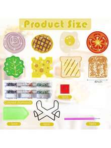 8 件食物主题钻石画杯垫带支架，DIY 钻石艺术杯垫套件，适合初学者艺术和手工艺 - 灰色 - 查看 3