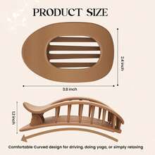 3个/6个装女士扁平圆形发夹套装，防滑发夹，弧形设计复古简约发饰夹，爪夹，发爪，发夹，发卡，发夹，发夹，学生用品 - 彩色 - 查看 10