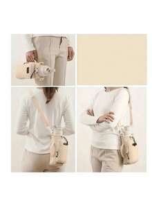 1 قطعة حامل زجاجة مياه من النايلون مع حزام كتف قابل للتعديل، عازل للحرارة للتنزه والتخييم والسفر، مع جيب مزود بسحاب، منظم سفر صغير، إكسسوارات حقيبة سفر صغيرة، ضروريات سفر، منظم سفر محمول، منظم عطلة محمول، مثالي للتنزه والأنشطة الخارجية، مع تصميم جيب أمامي متعدد الاستخدامات للحمل السهل، هدية مثالية