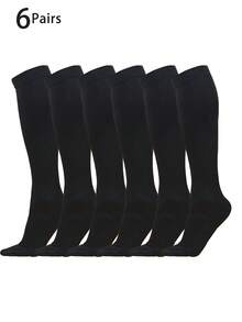 1 双 Copper Wellow 压缩袜 女士 男士 15-20 毫米汞柱及膝孕妇护士孕妇医疗可爱运动金色贴合骑行袜 女士成人支撑袜循环长款女士运动袜，适合健身房，秋季