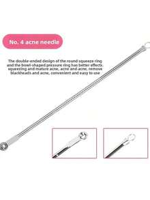 Face Cleansing Tool, Four-Piece Acne Needle Facial Cleanser, Quickly Cleans Stubborn Blackheads, Acne, Fat Particles, Simple And Practical - 銀色 - 查看 10