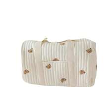 1pc Portable Mommy Bag, Cute Embroidered Maternity Backpack, Shoulder & Crossbody Bag For Women - Beige Bears - View 5