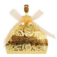 10 件/包精美玫瑰闪光纸质礼盒，婚礼/派对礼品盒，DIY 可爱节日小盒子，适合订婚、周年纪念、准新娘 - 彩色 - 查看 10