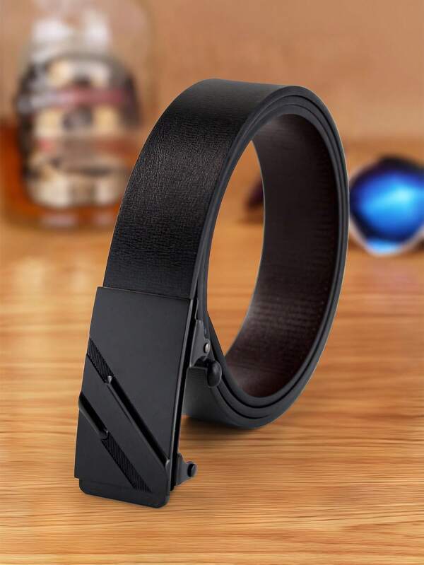 1 Men's Belt, Stylish And Versatile Black Casual Business Youth And Middle-Aged, College Student Belt, Suitable For Daily Life, Back-To-School Goodies As Gifts For Boyfriends And Elders