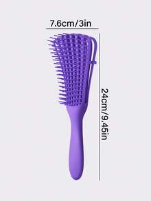1/3 chiếc lược gỡ rối cho tóc đen tự nhiên, lược gỡ rối cho tóc xoăn Afro kết cấu 3/4abc, gỡ rối nhanh hơn và dễ hơn cho tóc ướt hoặc khô mà không đau (màu tím) - Màu tím - Xem 10