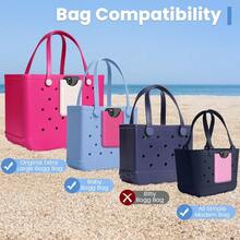 AOUTXE Phone Holder Insert For  Cell Phone Holder Button Accessory With Locking Buckle Compatible With L XL Original Baby Bogg  Bag Cream + Rose Pink A - Kem+Hồng - Xem 5