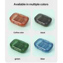 Przenośna mini apteczka, mała i łatwa do przenoszenia. Podzielona na 3 komory, idealna do przechowywania i oddzielania tabletek przyjmowanych rano, w południe i wieczorem.