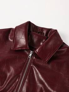 Chaqueta de moda de primavera y otoño de piel para mujer, estilo de chaqueta de motorista única con bolsillos