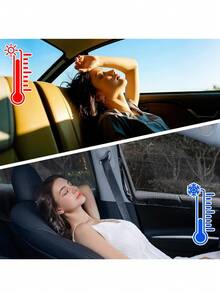 4pcs/2pcs Car Window Sunshade - 100% Blackout Car Window Curtain - Magnetic Side Window Sunshade, Keeping The Car Cooler, Suitable For Napping, Changing Clothes, Camping, And Working - one-size - View 7