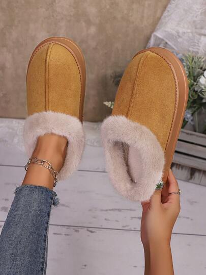 Women's Winter Slippers, Platform Snow Boots, Thickened Flat Boots, Warm Shoes, Outdoor Non Slip Boots,Uggs Knockoff