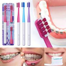 1pc Adult Soft Bristle Toothbrush With 2 Replaceable Brush Heads - Multicolor - View 2