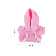 【仅衣服】17cm拉布布盲盒衣服卫衣玩偶配饰Labobo马卡龙毛绒玩偶挂饰娃娃衣服卫衣拉布布专用毛绒玩偶 - 彩色 - 查看 6