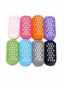 黑色保湿手套和袜子，凝胶水疗保湿疗法袜子和手套，软化修复干裂，手足皮肤护理，有效修复干燥和皲裂的手足皮肤护理（4 件）