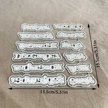 January To December Metal Cutting Dies, DIY Scrapbooking Album And Embossing Stencil, Greeting Card Making Tool, Card Paper Cutting Crafts ,Gift Card Making Template Die Cuts