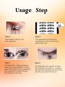 5D Mink Lashes 36pcs, 0.07mm Thickness, C Curl (11-13mm) Lash Clusters, Reusable Fake Eyelashes, Natural Curly Fluffy Thick Eyelashes For Cosplay, Date, Work, Party, Suitable For Beginners