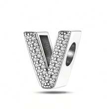 26pcs Silver-Plated English Alphabet Charm Beads, Elegant Fashion Jewelry For Bracelet Necklace, Birthday Gift For Mom, Women, Family