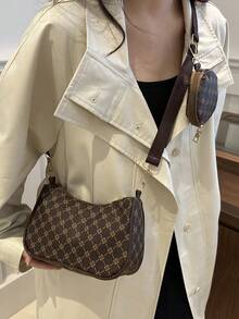 Bộ 2 túi đeo chéo họa tiết hình học phối màu thời trang - Nhiều màu - Xem 4