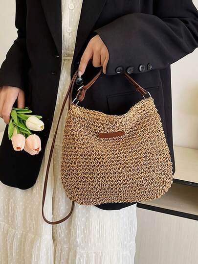 Woven Bag | Summer Vibes Captured, A Vacation Beach Bag That People Will Chase You Down To Ask About, Shoulder & Crossbody