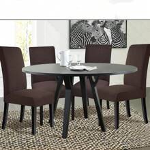 6 Piezas Fundas para sillas Comedor Fundas de Silla Elásticas Antideslizantes Protector de Silla Cubre Lavables para Banquetes Hogar Restaurante Hotel Cafe - Café integral - Ver 8