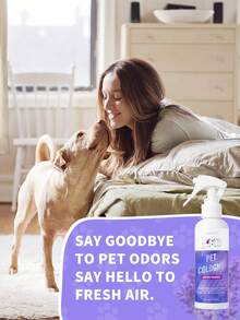 GJYC PET بخاخ إزالة رائحة الحيوانات الأليفة بالخزامى - مزيل رائحة فعال لرائحة بول الكلاب والقطط ، إزالة رائحة الرمال القطط ، منعش للهواء 5 أوقية سائلة - الأرجواني - مشاهدة 3