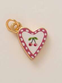 1件简约精致INS风草莓爱心DIY吊坠，18K镀金，抗氧化，适合送给妻子和母亲，可自由搭配 - 彩色 - 查看 14