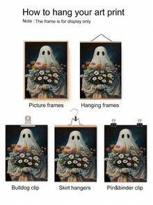 1 件帆布海报、印刷绘画鬼肖像数码印刷、鬼手捧花、恐怖照片、万圣节印刷、黑暗学院风装饰、哥特式绘画、鬼照片墙饰、家居装饰墙饰、无框万圣节装饰圣诞装饰感恩节婚礼家居装饰家居装饰秋季装饰秋季装饰生日装饰礼品派对用品室内节日装饰墙饰万圣节装饰品