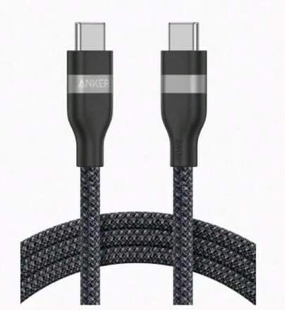 anker A82E2耐用快充線 Type-C接口 快速充電 高強度編織線材 防暴力拉扯 萬次彎折測試 持久耐用 黑色