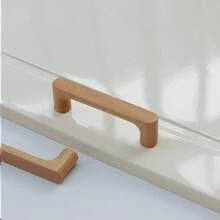 1pc Wooden Drawer Pull Handle, Walnut Dresser Knob, Beech Cabinet Pull, Furniture Handle - Multicolor - View 6