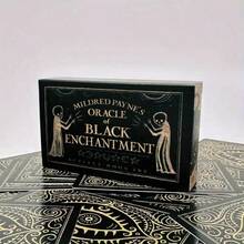 Black Magic: Waning Moon Oracle Deck - 52 Double-Sided Embossed Cards For Enchanting Tarot & Oracle Readings - Black - View 1