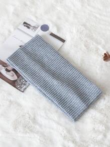 Diadema a rayas de color liso para mujer (1 pieza), versátil para lavarse la cara, maquillarse, hacer deporte, usar a diario, como accesorio para el cabello, ideal para otoño, viajes y como detalle para rellenar calcetines navideños.