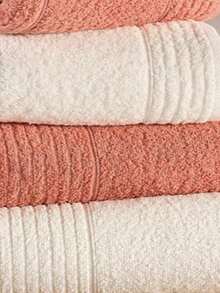 4-Piece Cotton Towel Set – 2 Bath Towels & 2 Hand Towels, Made In Türkiye - Creamy White - View 2