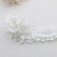 1yards Exquisite High-End Double-Layer Stretch Three-Dimensional Ruffled Ruffle Lace Mesh Lace Embroidery Ribbon Fabric, Sewing Material Suitable For Diy Dresses, Hair Accessories, Home Decor, Hand Sewing Crafts, Women's Underwear - Multicolor - View 6