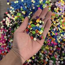 500 件什锦树脂纽扣，9 毫米，带两个孔 - 非常适合 DIY 缝纫和工艺项目，白色/红色 - 隨機500個 - 查看 2