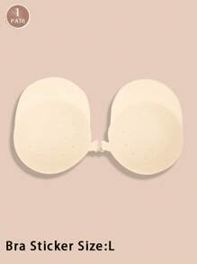 1 Pair Solid Color Silicone Reusable Lift Up Breathable Nipple Covers With Separate Storage Box
