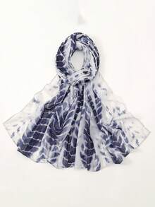 1 件女士波西米亚风格蛇皮印花头巾替代品，秋冬街头风格男女通用围巾，适合日常穿着 - 黑色 - 查看 8