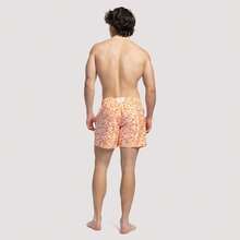 Apres Life Men's Lightweight Durable Elastic Waist Commuting Casual Gym Orange MOSAICORANGESHORTS - Orange - View 2