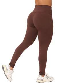Black/Blue Flannel Leggings - Comfort And Style - Rust Brown - View 3