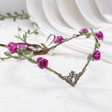 MOSTORY Fairy Flower Crown For Women Floral Elf Circlet With Vine For Renaissance Accessories Halloween Cosplay