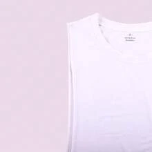 Camiseta de tirantes sin mangas para hombre, tipo musculosa, con aberturas, para entrenamiento en el gimnasio y culturismo - 2025 - Blanco - Ver 8