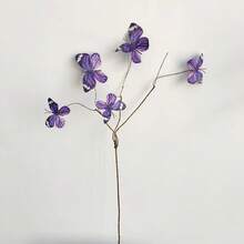 5 cành cây khô nhân tạo có hình bướm, dùng trang trí cửa sổ và sân vườn, hình bướm 3D sống động như thật. - Nhiều màu - Xem 23